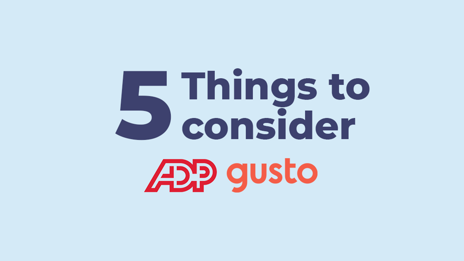 5 things to consider when choosing a payroll provider